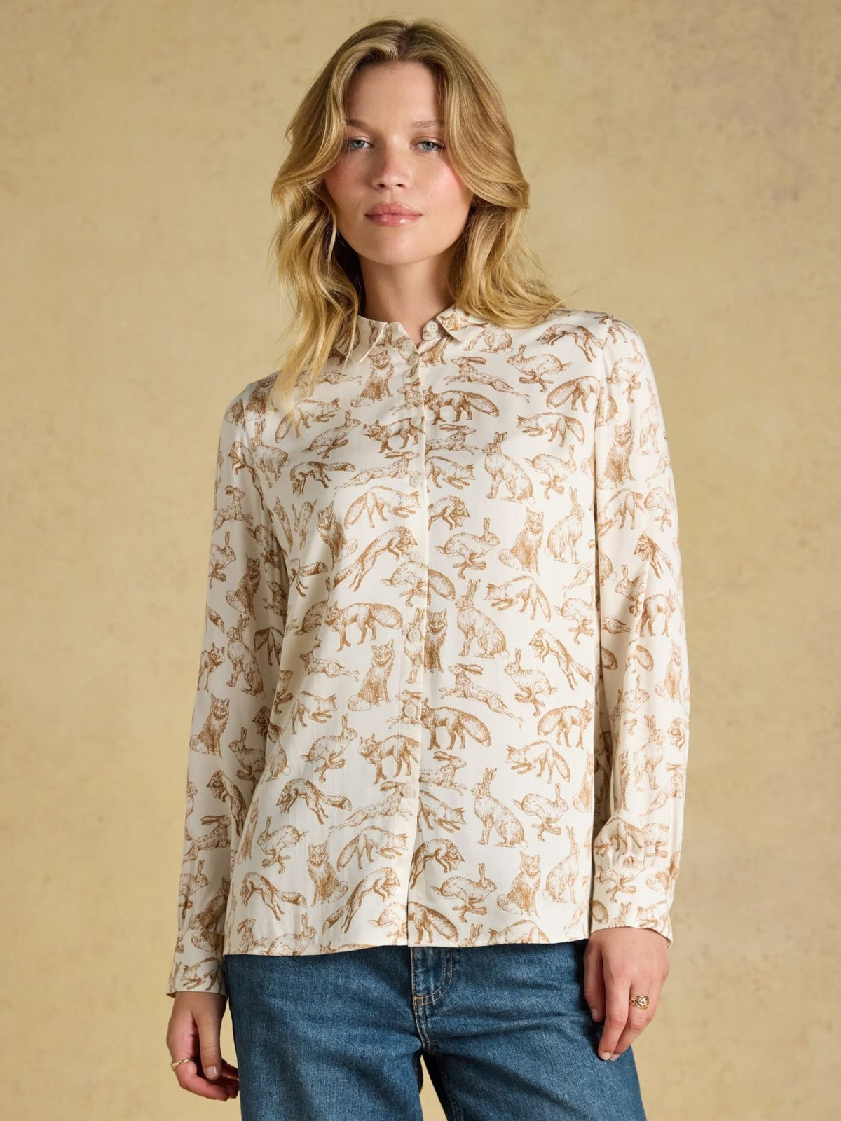 Young Ideas & Henmores -Elvina Fox & Hare Shirt -Cream -8