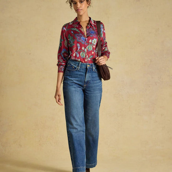 Young Ideas & Henmores -Elvina Paisley Shirt -Red Floral -8