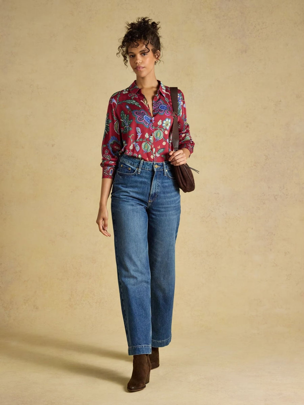 Young Ideas & Henmores -Elvina Paisley Shirt -Red Floral -8