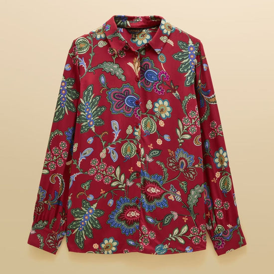 Young Ideas & Henmores -Elvina Paisley Shirt -Red Floral -8