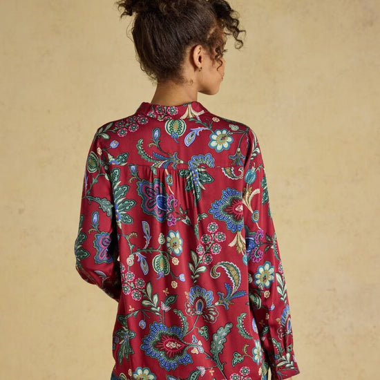 Young Ideas & Henmores -Elvina Paisley Shirt -Red Floral -8