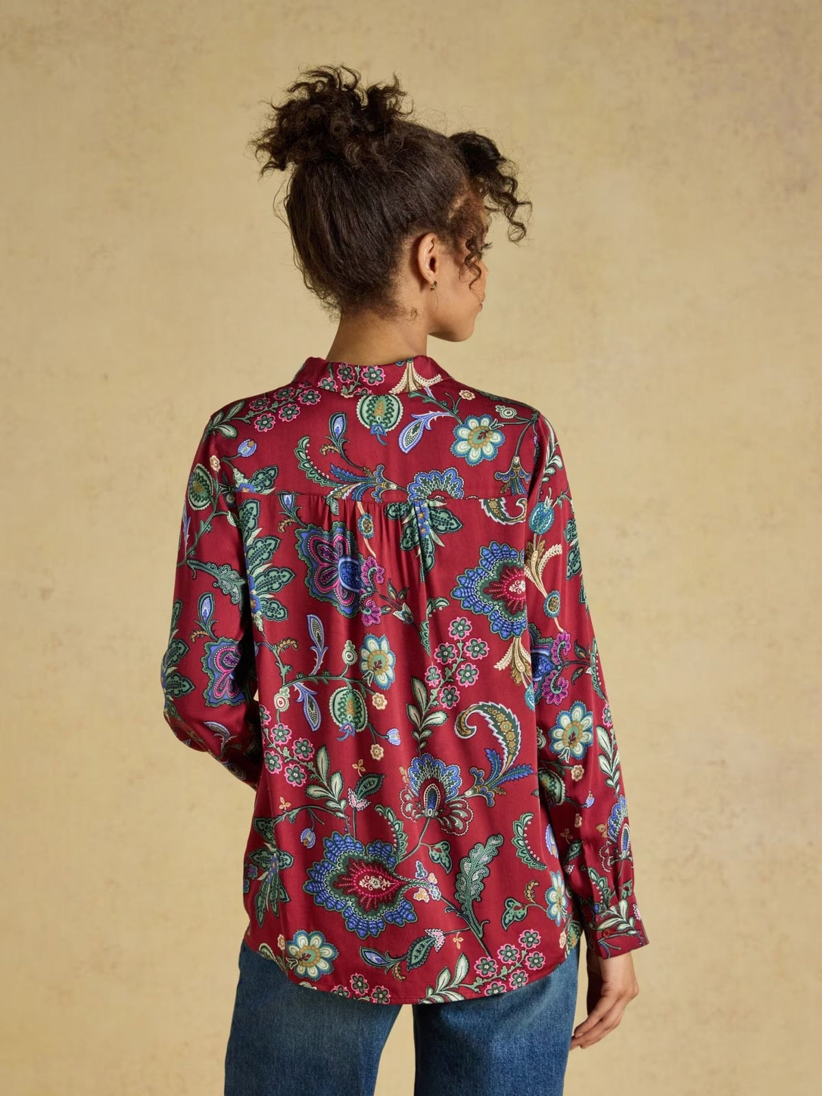Young Ideas & Henmores -Elvina Paisley Shirt -Red Floral -8