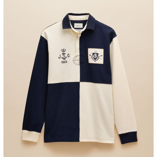 Young Ideas/Henmores - Embellished Rugby Polo - Navy/Ecru - M