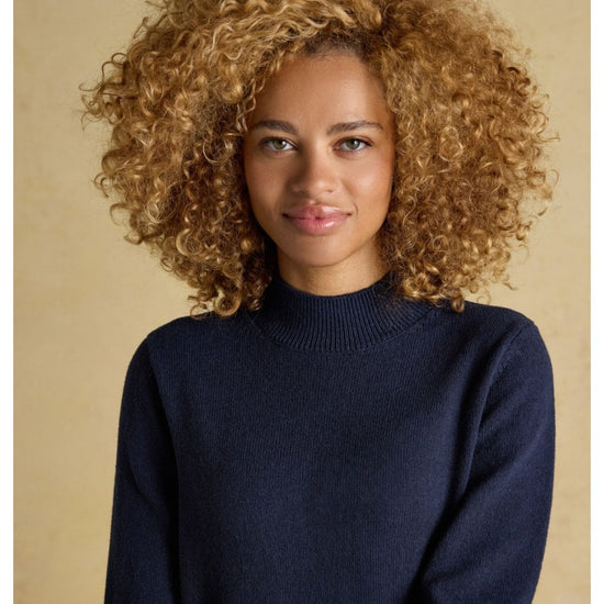 Young Ideas/Henmores - Enid Rollneck Jumper - Navy - S