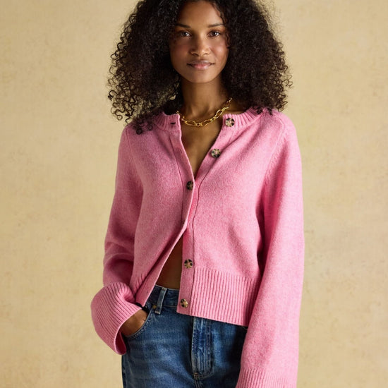 Young Ideas/Henmores - Esme Wide Sleeve Cardigan - pink - S