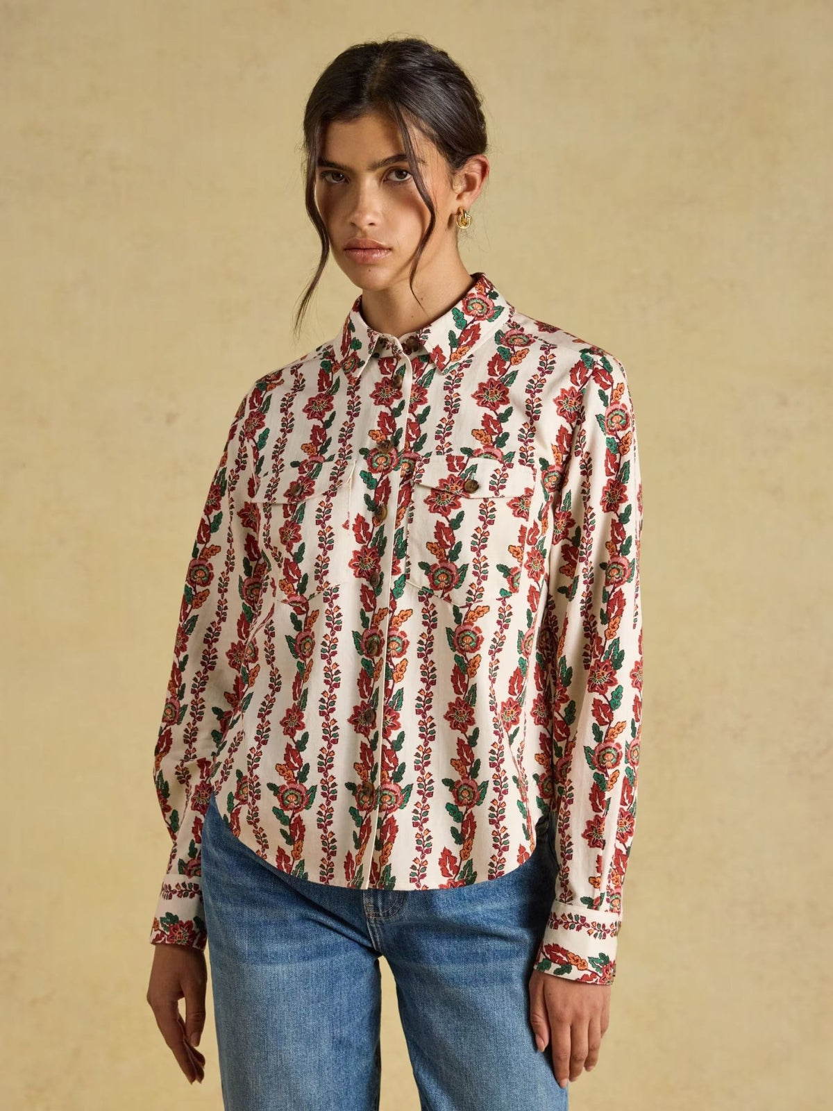Young Ideas & Henmores -Evelyn Boxy Shirt -Cream -8