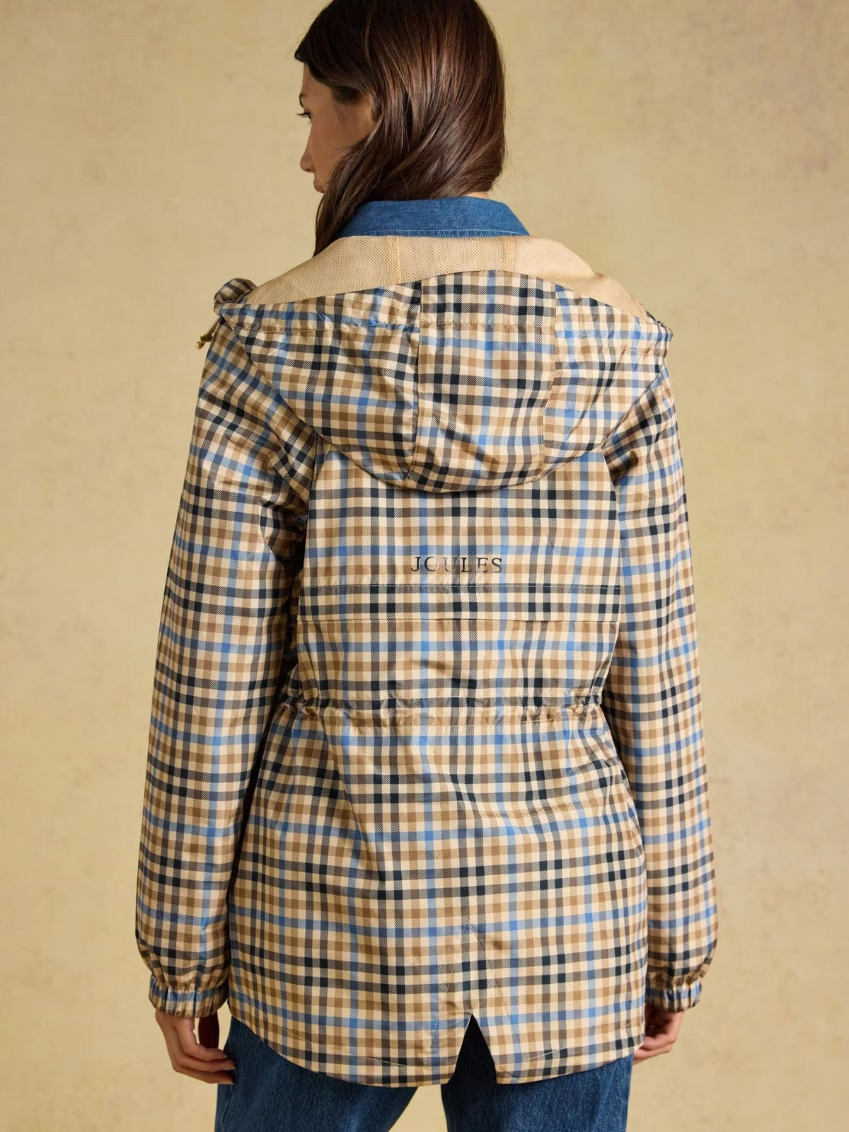 Young Ideas & Henmores -Everdry Waterproof Raincoat -Tan Check -8