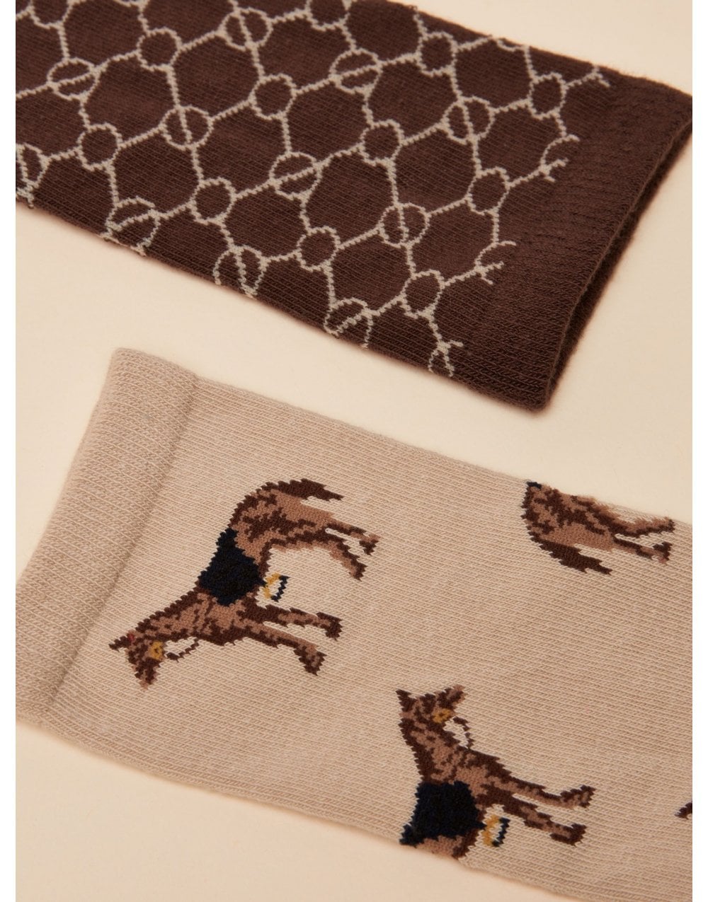 Young Ideas/Henmores - Everyday 2 Pack Socks - Blue/Ecru - OS