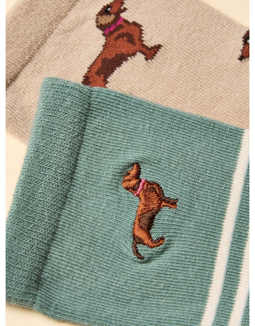 Young Ideas/Henmores - Everyday 2 Pack Socks - Blue/Ecru - OS