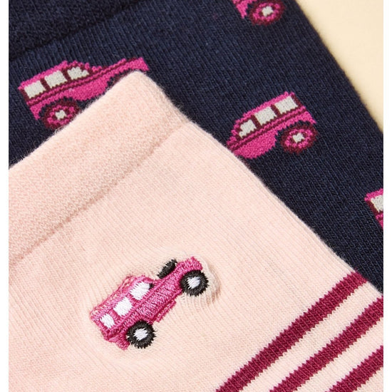 Young Ideas/Henmores - Everyday 2 Pack Socks - Blue/Ecru - OS