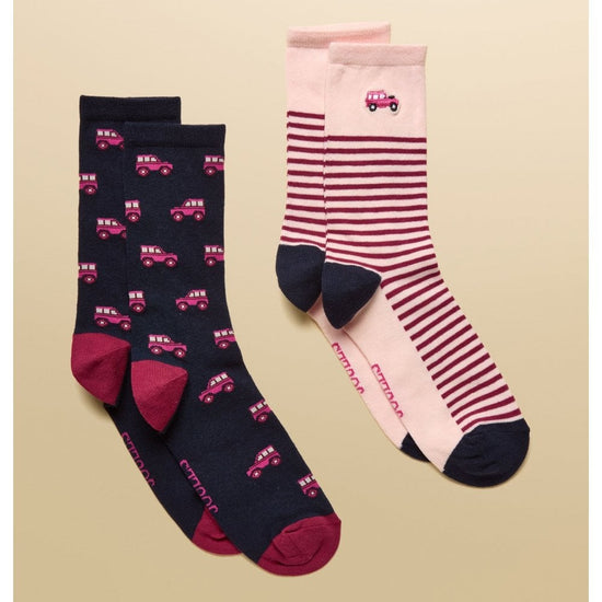 Young Ideas/Henmores - Everyday 2 Pack Socks - Blue/Ecru - OS