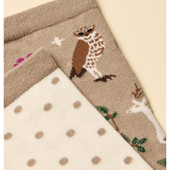 Young Ideas/Henmores - Everyday 2 Pack Socks - Blue/Ecru - OS