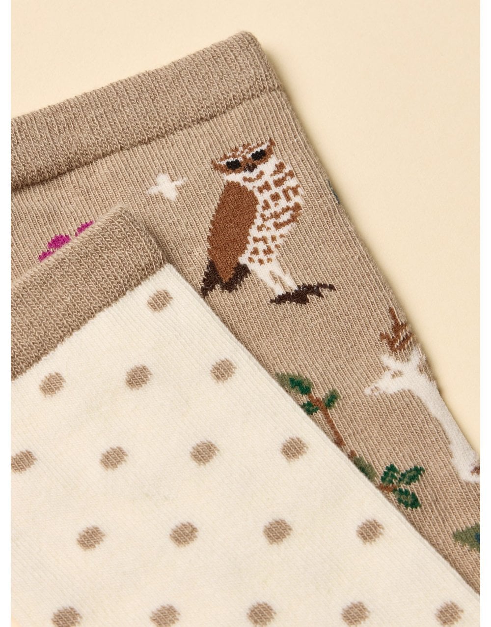 Young Ideas/Henmores - Everyday 2 Pack Socks - Blue/Ecru - OS