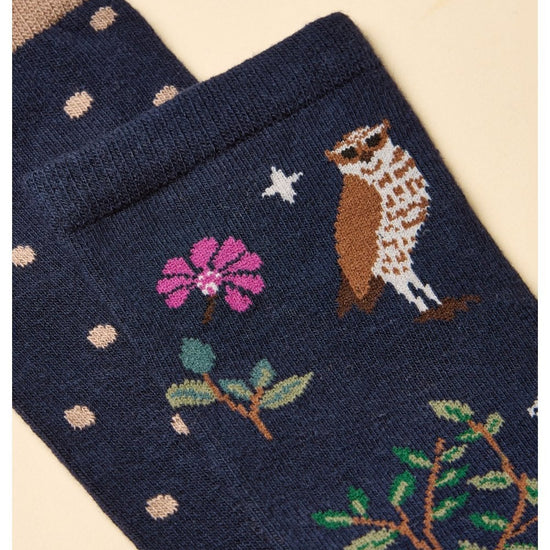 Young Ideas/Henmores - Everyday 2 Pack Socks - Blue/Ecru - OS