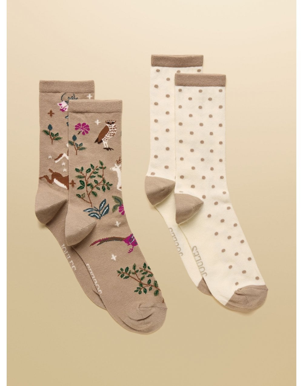 Young Ideas/Henmores - Everyday 2 Pack Socks - Blue/Ecru - OS