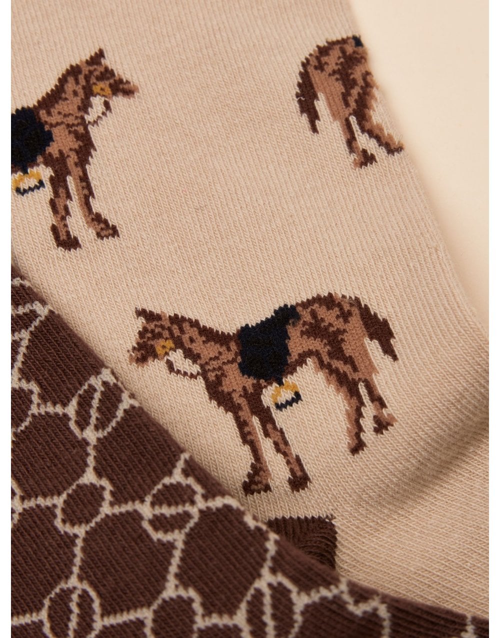 Young Ideas/Henmores - Everyday 2 Pack Socks - Blue/Ecru - OS