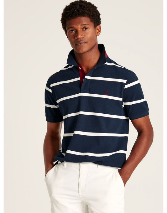 Young Ideas/Henmores - Filbert Polo Shirt - Navy/Burgundy - M