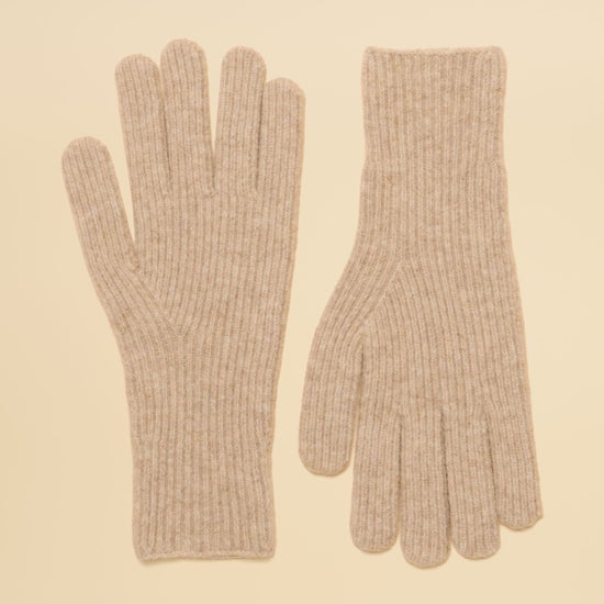 Young Ideas & Henmores -Fine Knit Glove -Oatmeal -S-M