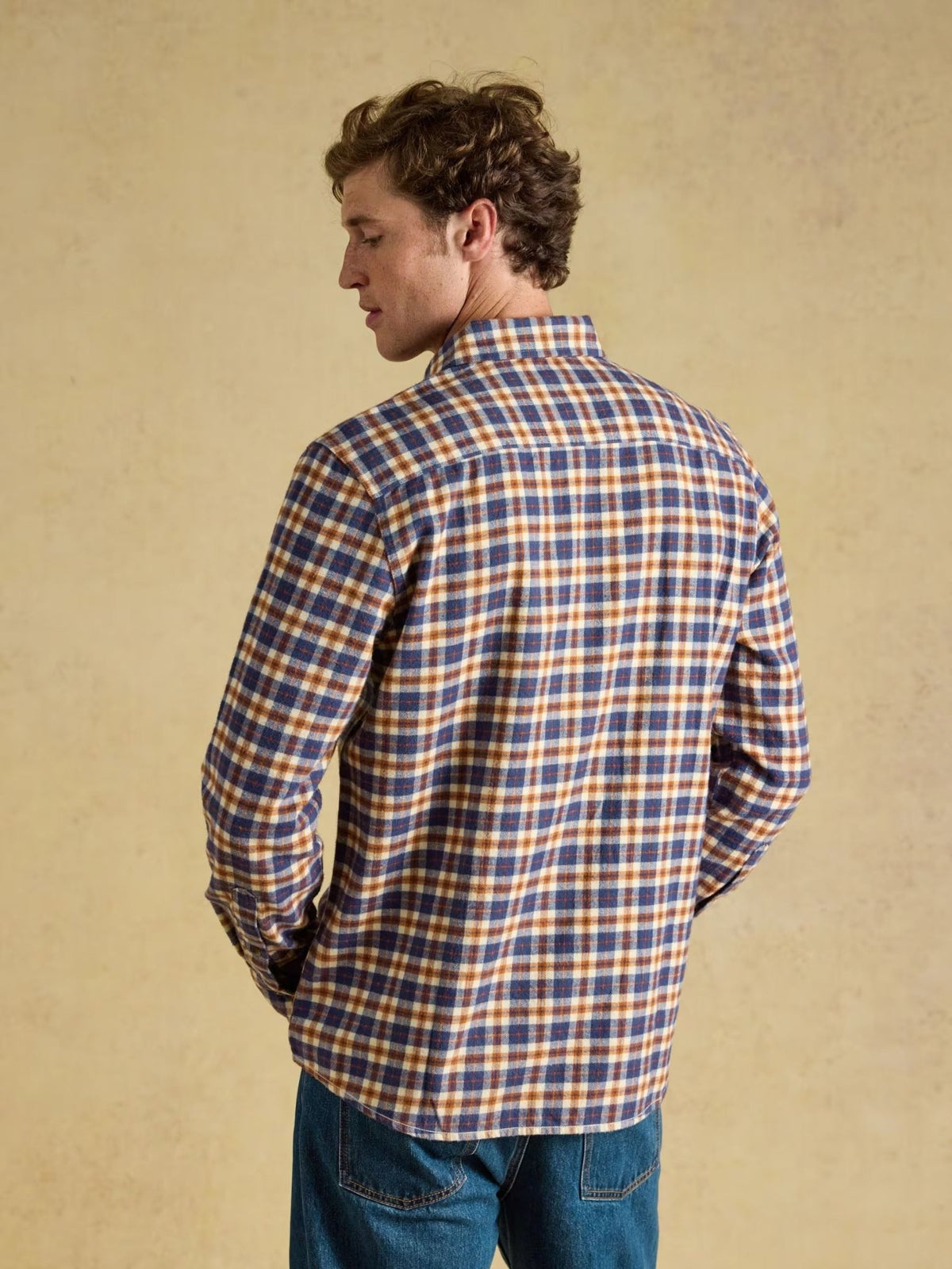 Young Ideas & Henmores -Flannel HW Check Classic Fit -Navy -M