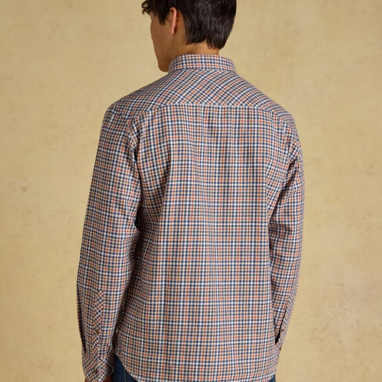 Young Ideas & Henmores -Flannel LW Check Classic Fit -Oatmeal -M