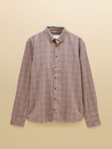 Young Ideas & Henmores -Flannel LW Check Classic Fit -Oatmeal -M