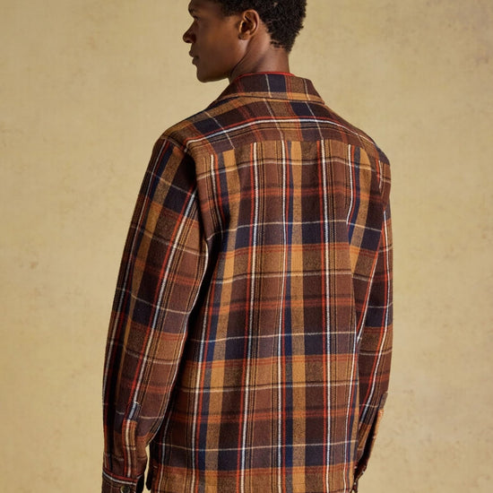 Young Ideas & Henmores -Flannel Overshirt -Brown -M