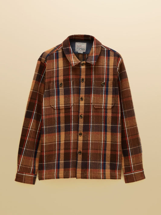 Young Ideas & Henmores -Flannel Overshirt -Brown -M