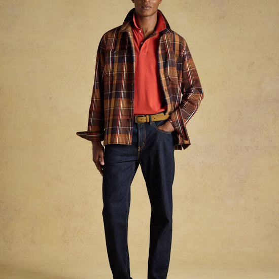 Young Ideas & Henmores -Flannel Overshirt -Brown -M