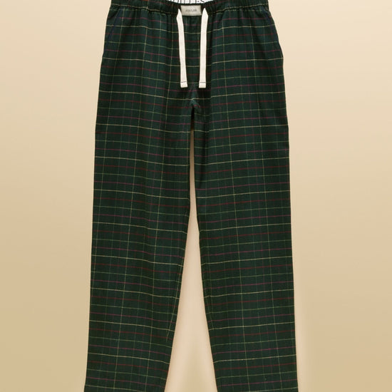 Young Ideas & Henmores -Flannel PJ Trouser -Green Check -M