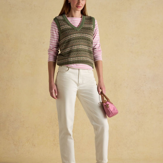 Young Ideas & Henmores - Harbour Jersey Top - Pink/White Stripe - 8
