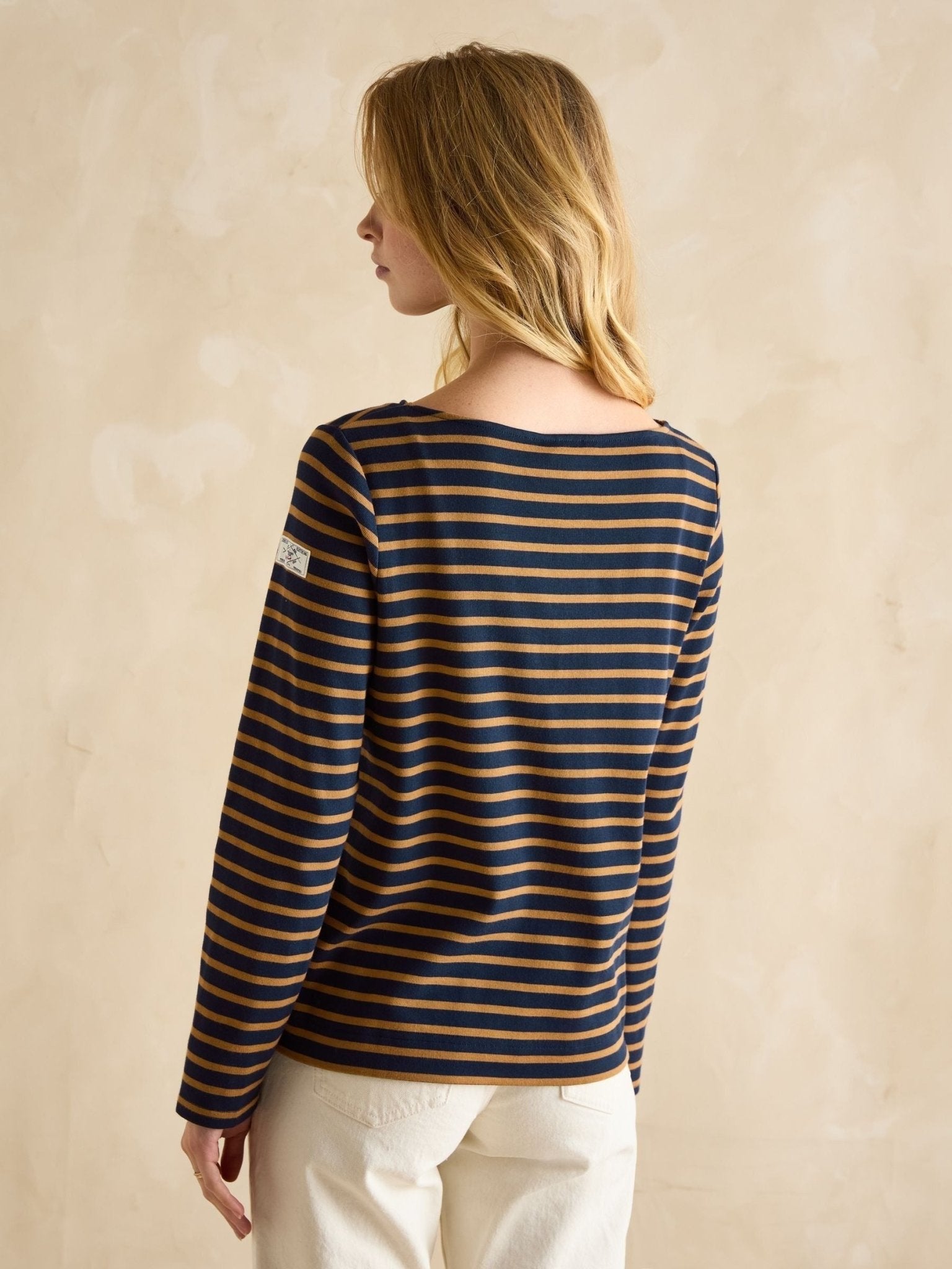 Young Ideas & Henmores - Harbour Jersey Top - Navy/White Stripe - 8