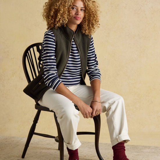 Young Ideas & Henmores - Harbour Jersey Top - Pink/White Stripe - 8
