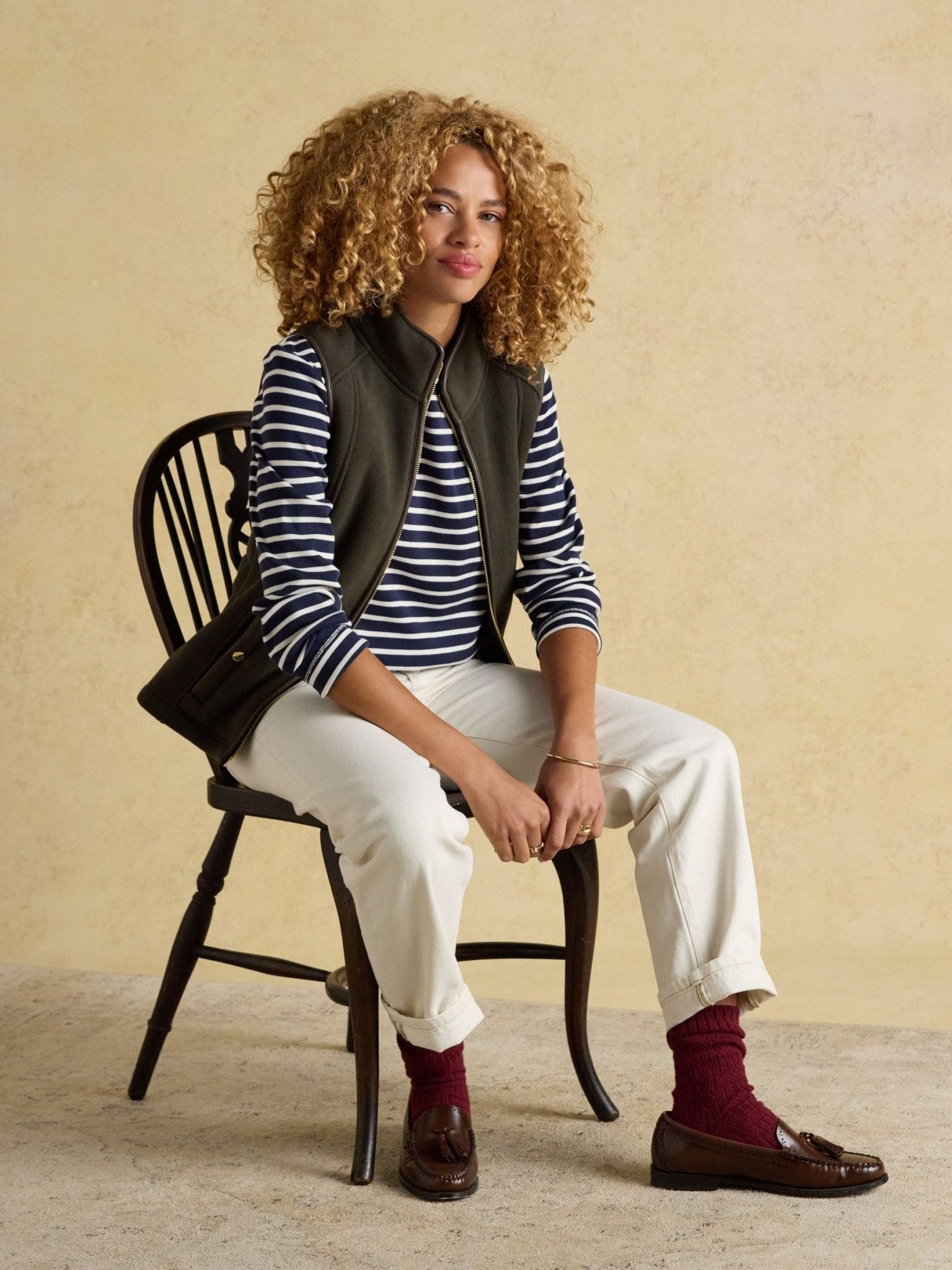 Young Ideas & Henmores - Harbour Jersey Top - Pink/White Stripe - 8