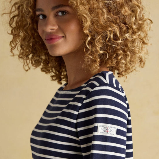 Young Ideas & Henmores - Harbour Jersey Top - Navy/White Stripe - 8