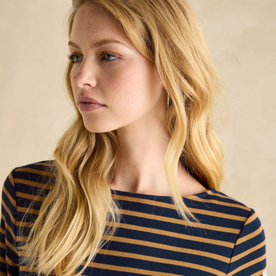 Young Ideas & Henmores - Harbour Jersey Top - Navy/White Stripe - 8