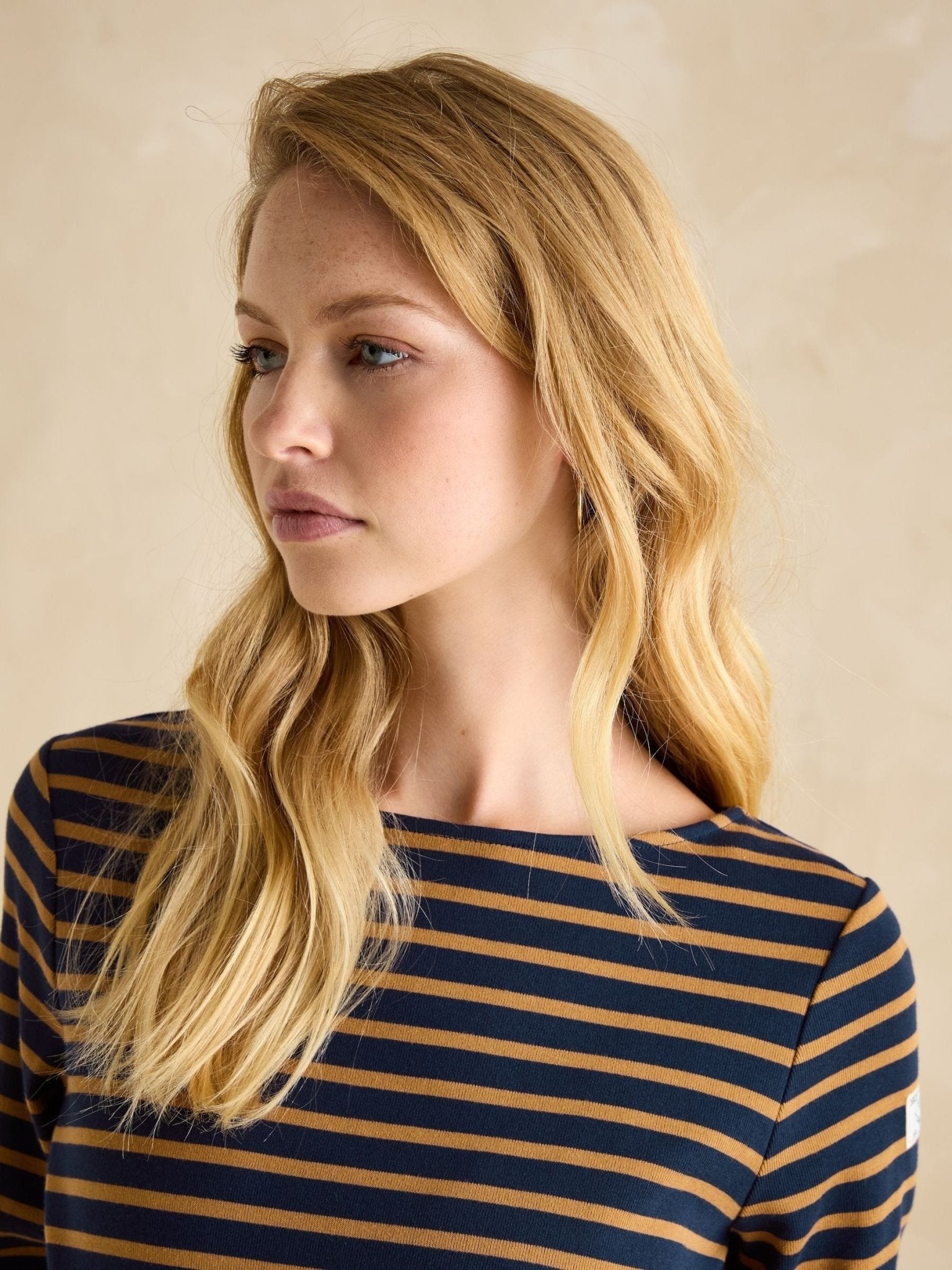 Young Ideas & Henmores - Harbour Jersey Top - Navy/White Stripe - 8