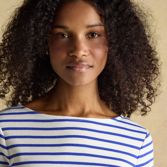 Young Ideas & Henmores - Harbour Jersey Top - Blue/White Stripe - 8