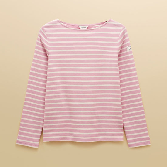Young Ideas & Henmores - Harbour Jersey Top - Pink/White Stripe - 8