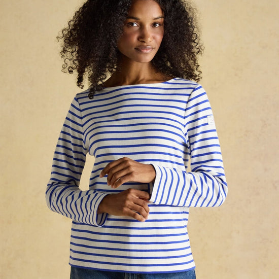 Young Ideas & Henmores - Harbour Jersey Top - Blue/White Stripe - 8