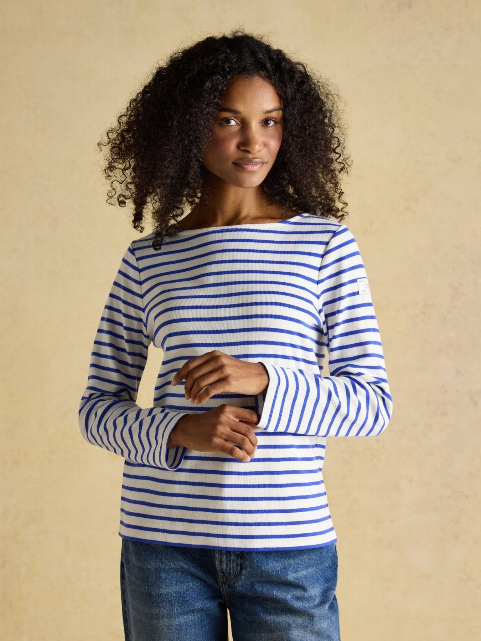 Young Ideas & Henmores - Harbour Jersey Top - Blue/White Stripe - 8