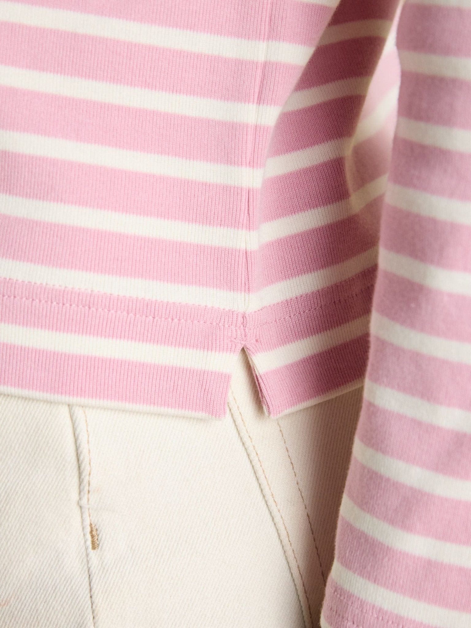 Young Ideas & Henmores - Harbour Jersey Top - Green/White Stripe - 8
