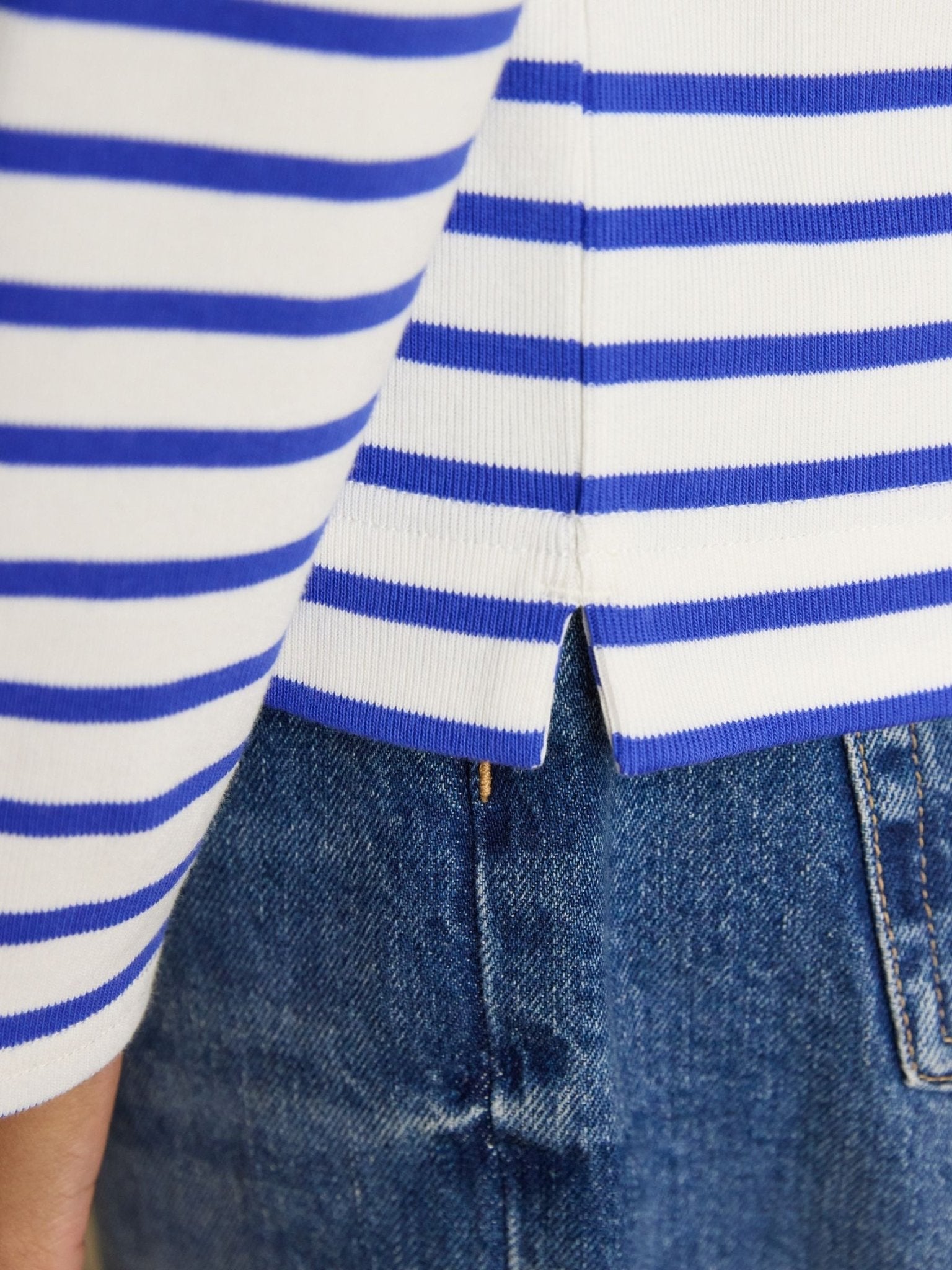 Young Ideas & Henmores - Harbour Jersey Top - Blue/White Stripe - 8