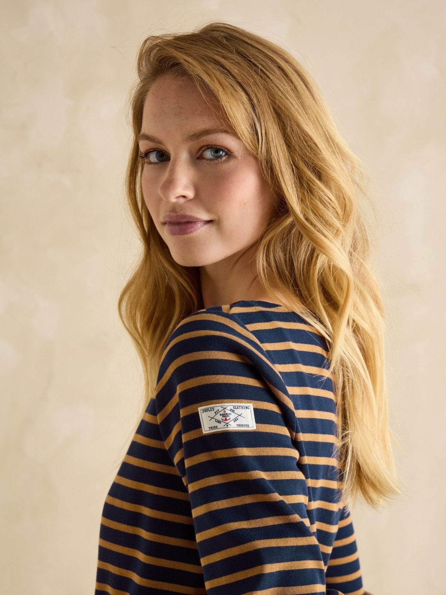 Young Ideas & Henmores - Harbour Jersey Top - Navy/White Stripe - 8
