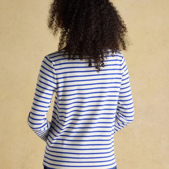 Young Ideas & Henmores - Harbour Jersey Top - Blue/White Stripe - 8
