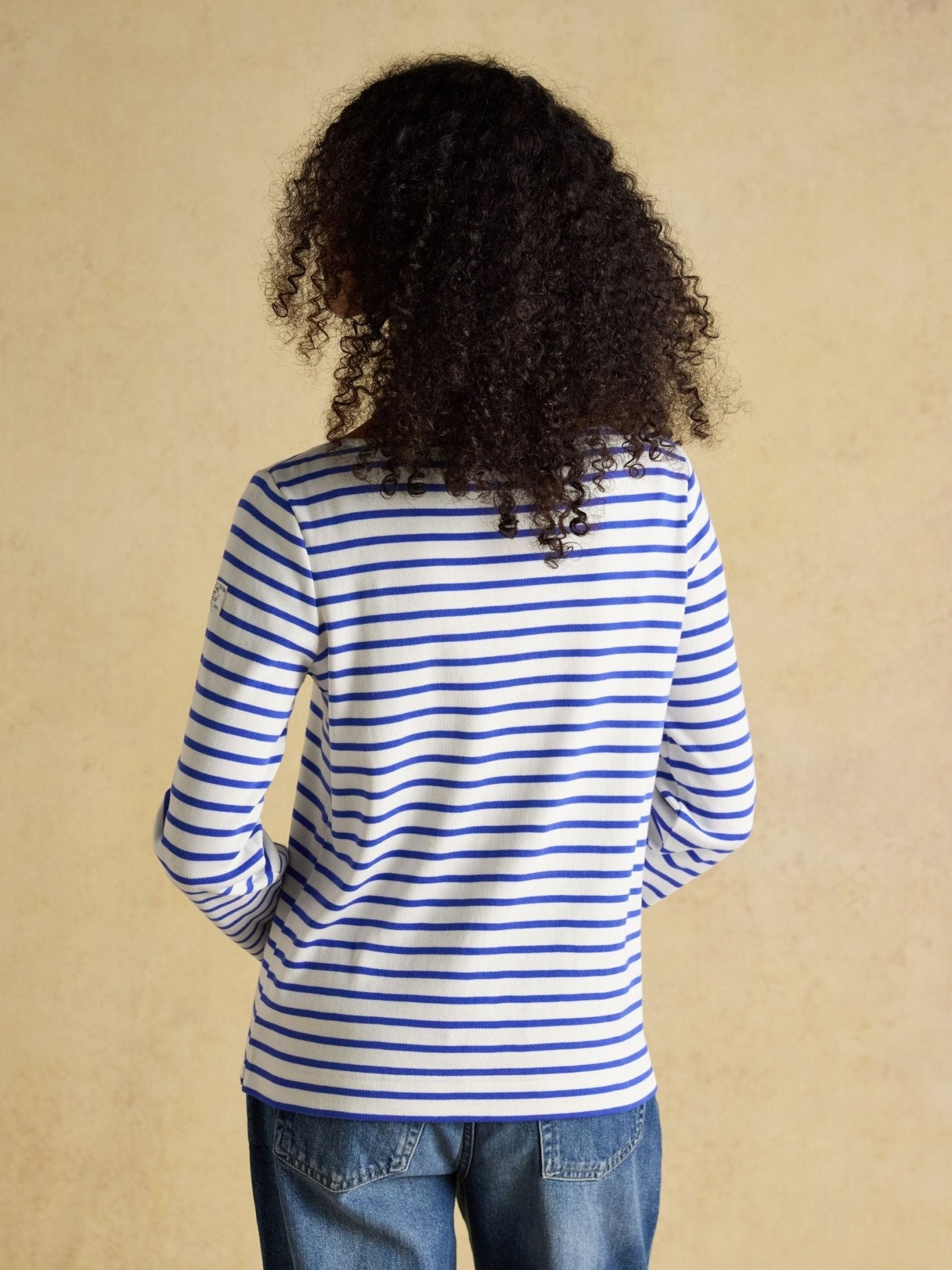 Young Ideas & Henmores - Harbour Jersey Top - Blue/White Stripe - 8