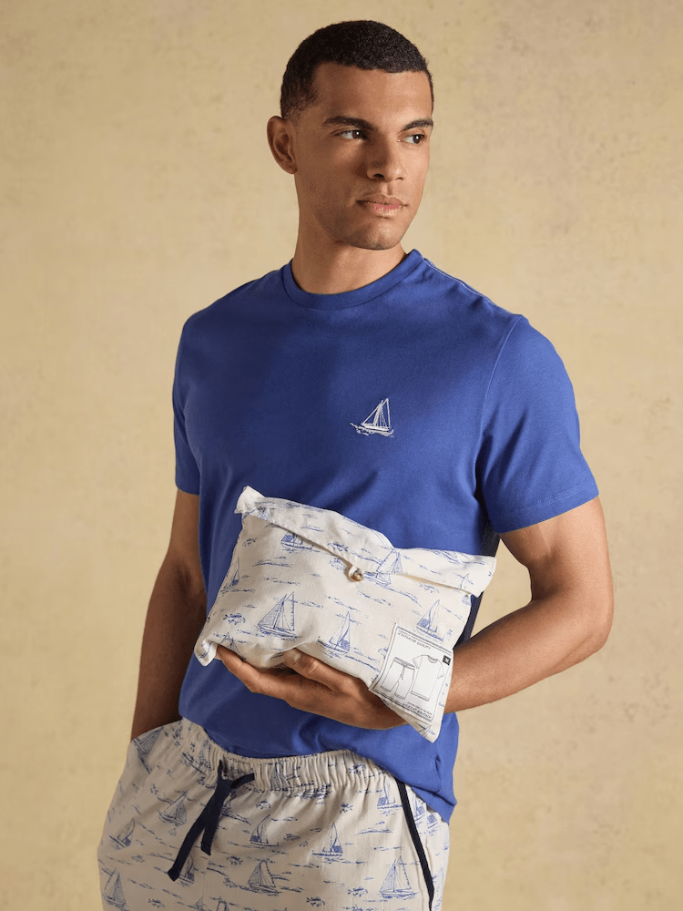 Young Ideas & Henmores - Harford Blue Sail PJ Set - Blue - M