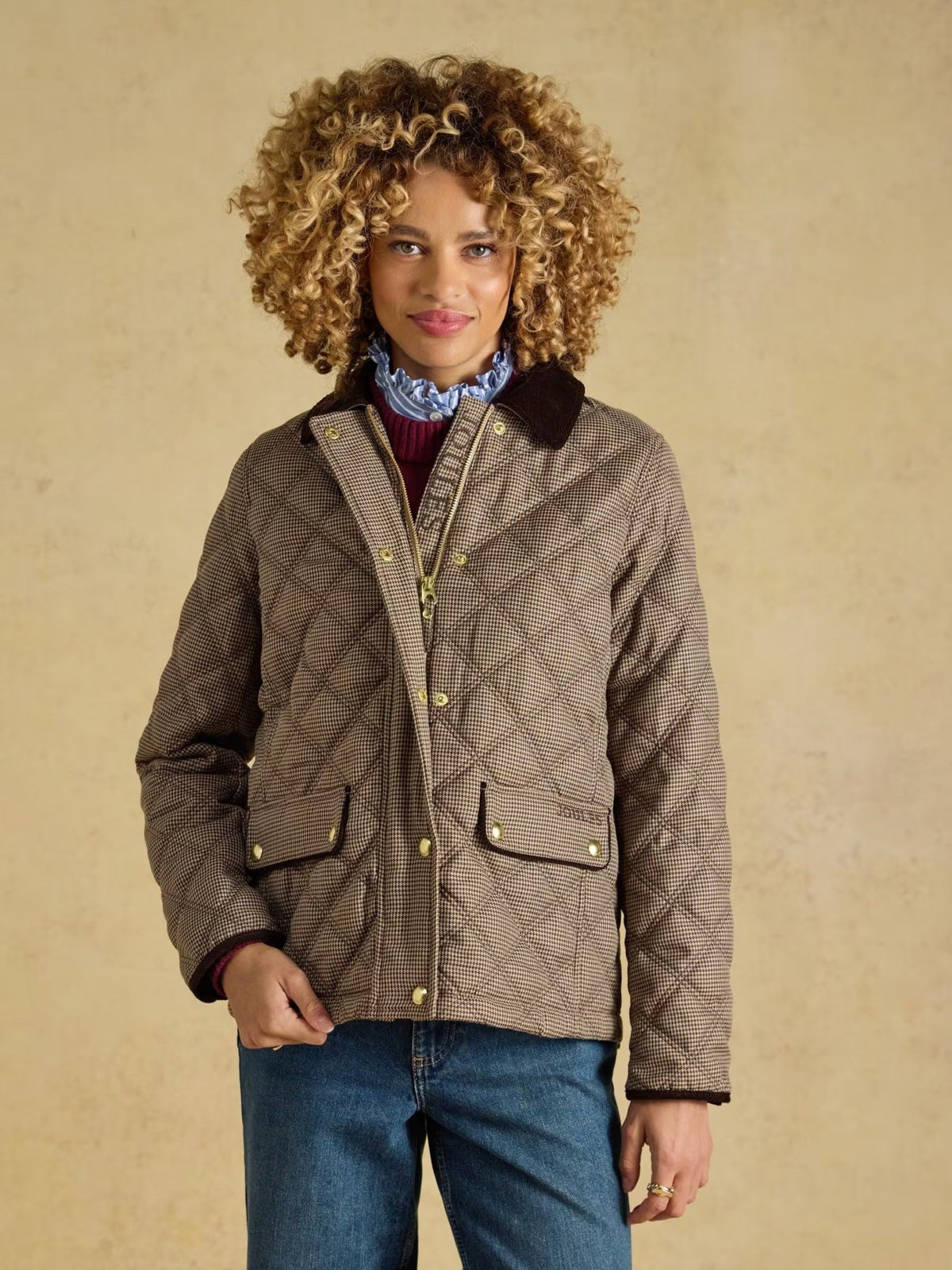 Young Ideas & Henmores -Harrogate Diamond Quilt Jacket -Check -8
