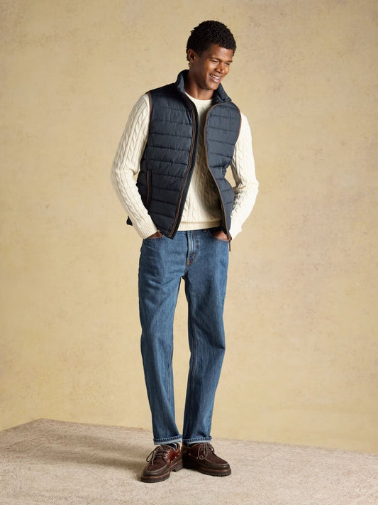 Young Ideas & Henmores -Heritage Padded Gilet -Navy -M