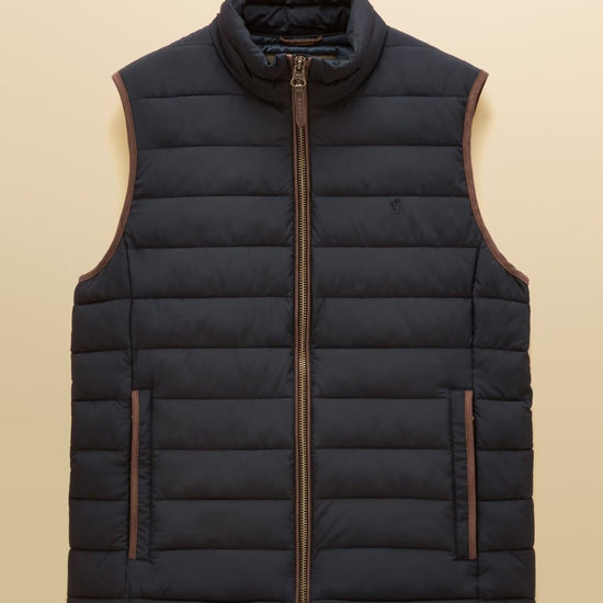 Young Ideas & Henmores -Heritage Padded Gilet -Navy -M