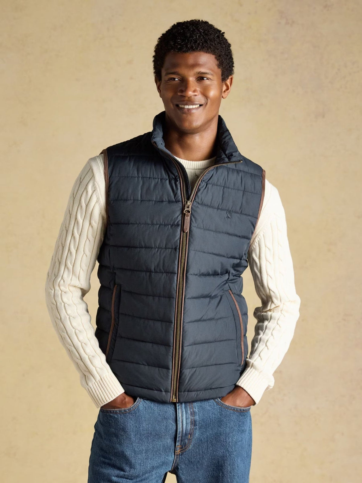Young Ideas & Henmores -Heritage Padded Gilet -Navy -M